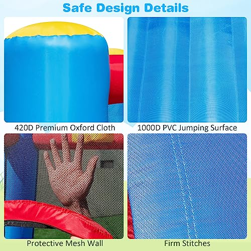Inflatable Bounce House with Carry Bag, Repair Kit E156