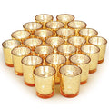 72pcs Mercury Glass Gold Votive Candle Holders X4164