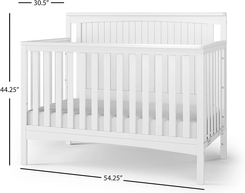 4-in-1 Convertible Crib, Matte White N229271