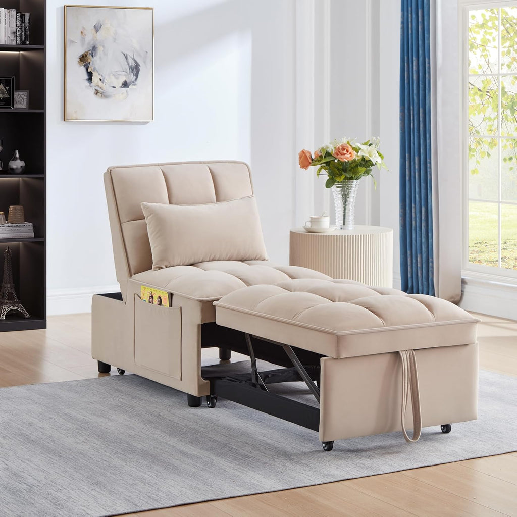 Gray Folding Single Sofa Bed C1156