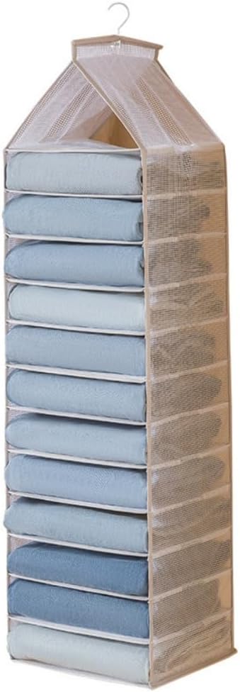 Hanging Wardrobe Organizer with 12 Storage Cubes Q695226