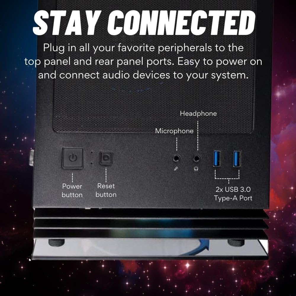 RTX 4060 Intel 20 Core i7-14700KF 32GB DDR5 RAM 512GB NVMe SSD 2TB HDD Windows 11 Liquid Cooled Gaming Desktop R884