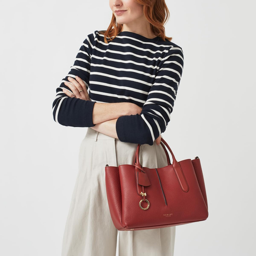 Medium Leather Satchel Bag P410