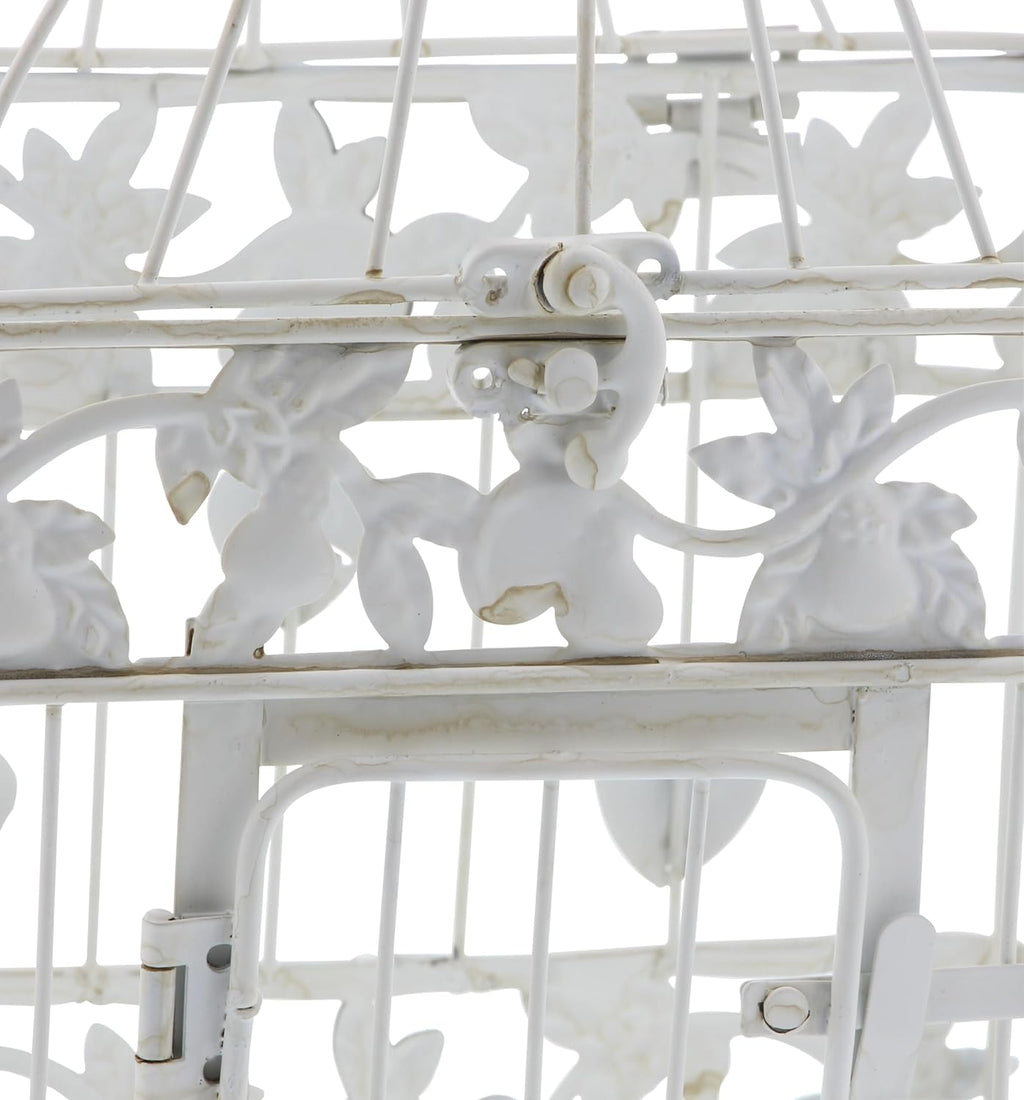 White Metal Birdcage U6316