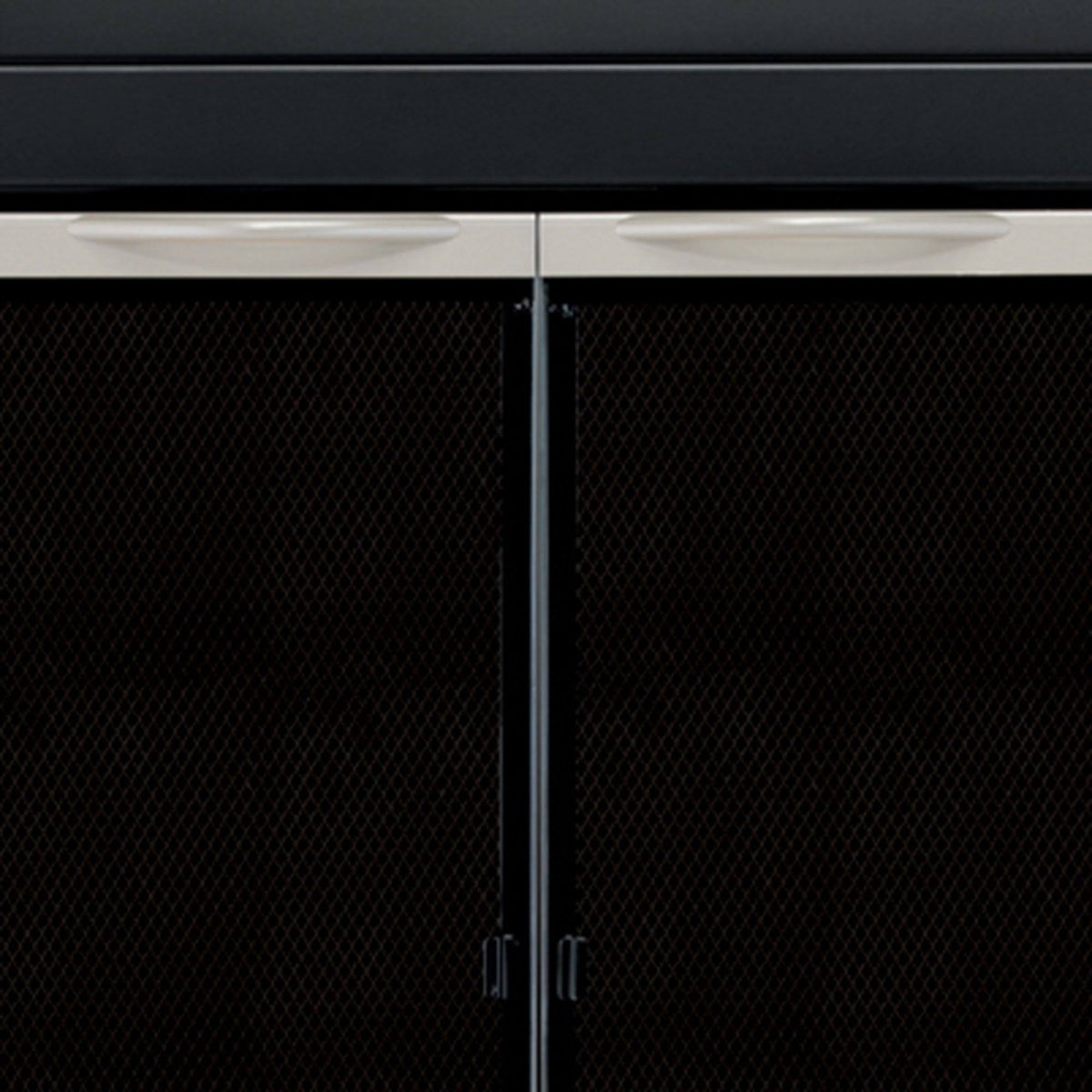Black Small Fireplace Glass Door U11527