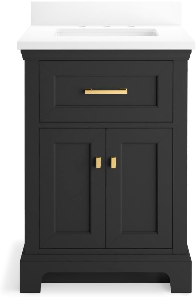24 in. Bathroom Vanity Cabinet with Sink and Quartz Top T675717
