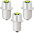 3 Pack White LED Flashlight Bulb P13.5S PR2 3W 3V 4.5V 6V Replacement Set D64614