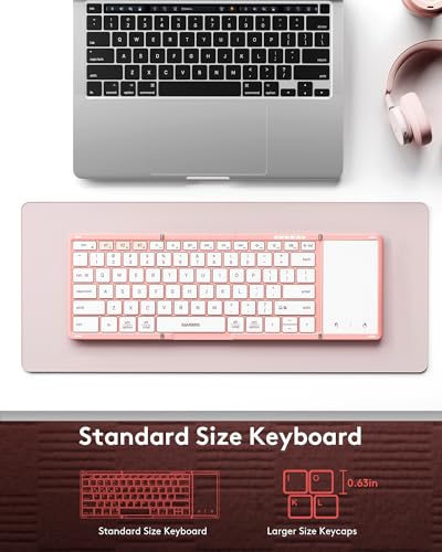 Foldable Bluetooth Keyboard with Touchpad, Black O808