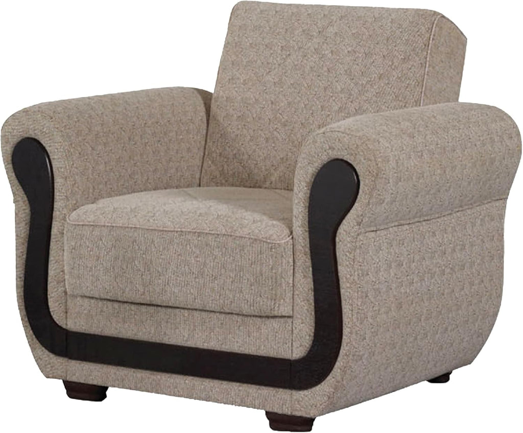 Beige Convertible Sleeper Chair with Storage H993