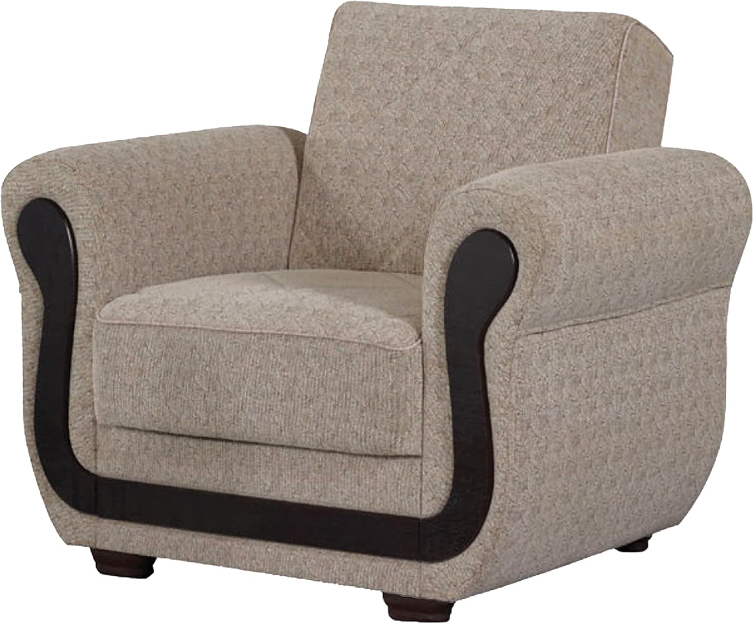 Beige Convertible Sleeper Chair with Storage H993