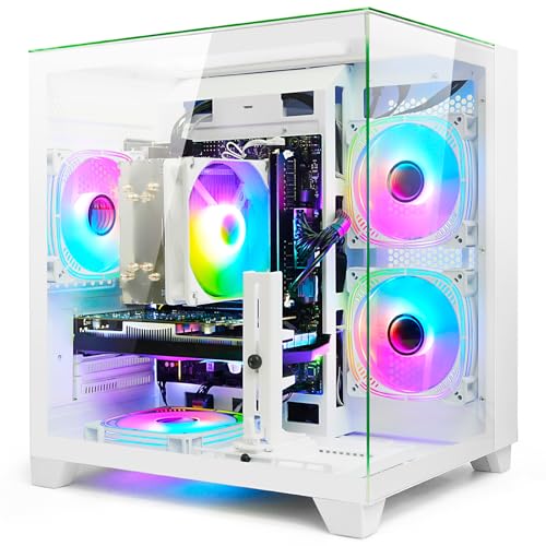 White Gaming PC Desktop with Ryzen 5 5500, GeForce RTX 3050 6GB, 16GB DDR4, 1TB NVME SSD A614