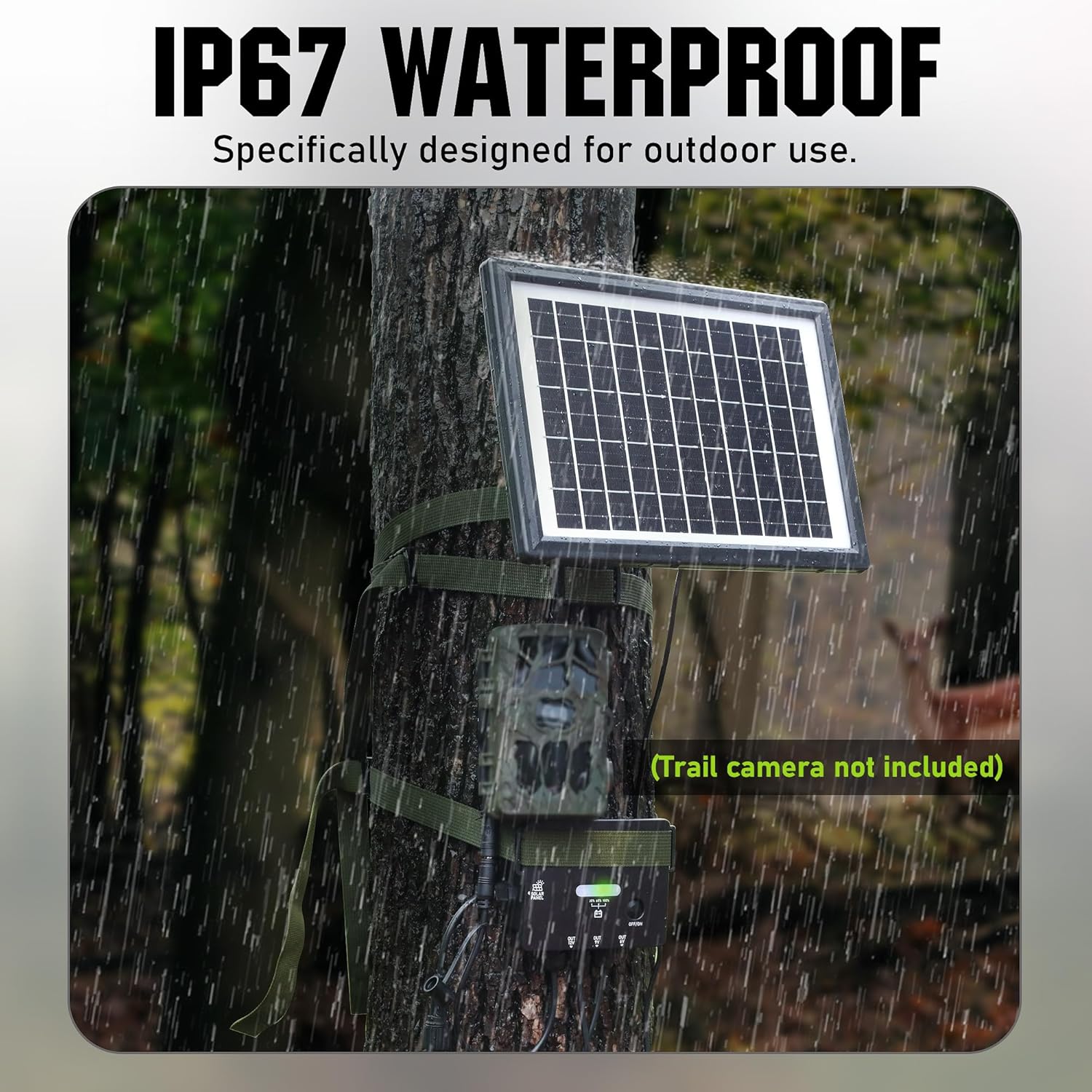 Solar Panel with 7500mA Battery, DC 6V/9V/12V Output P8367