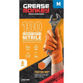 Orange Heavy Duty Nitrile Disposable Gloves, Large - 100 Count I4682