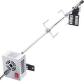 Heavy Duty Stainless Steel Grill Rotisserie Kit with 9W Motor - 32-Inch Hexagon Spit Rod - 26 Lbs Capacity O24442