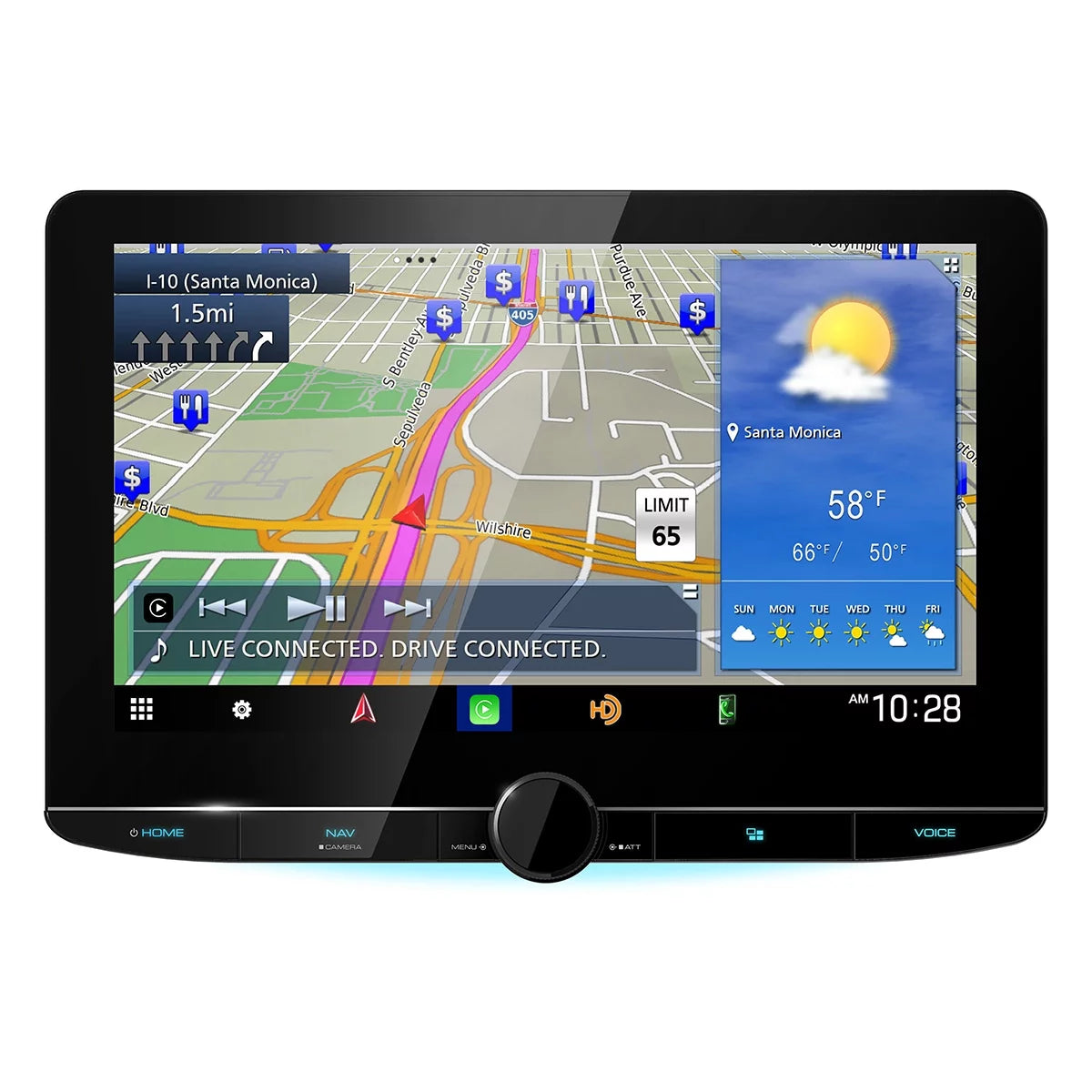 10.1" High Definition Navigation Car Stereo Receiver with Capacitive Touch Panel D676
