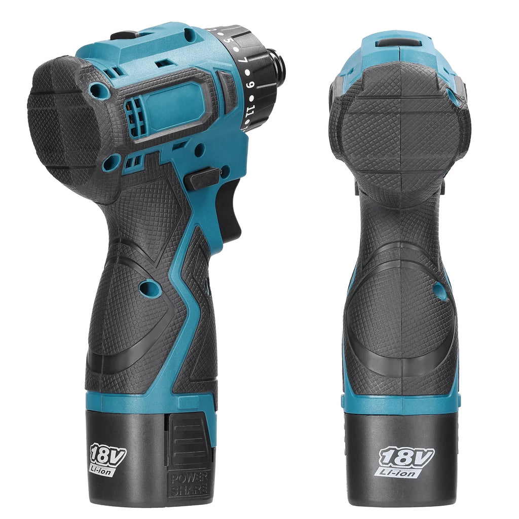 18V Electric Screwdriver Torque Adjustable 2 Speed Control Modes Brushless Motor Repair Tool Kit A3728