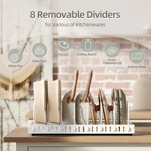 Pots and Pans Organizer with 8 Dividers Q777
