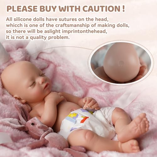 16 Inch Full Platinum Silicone Reborn Baby Doll K19365
