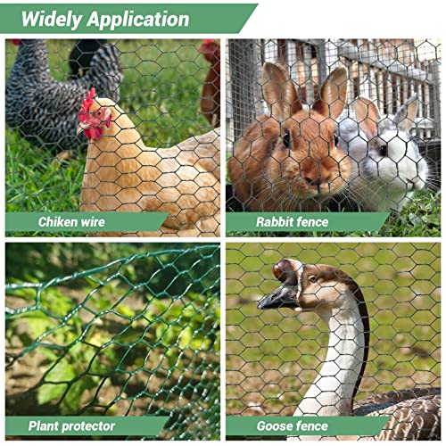 13.78 x 236 Inch Lightweight Galvanized Hexagonal Chicken Wire Mesh M35403