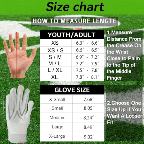 White Football Gloves U9044