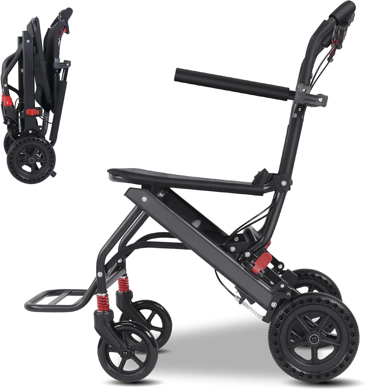 Ultra-Light Portable Folding Wheelchair with Handbrake K361155