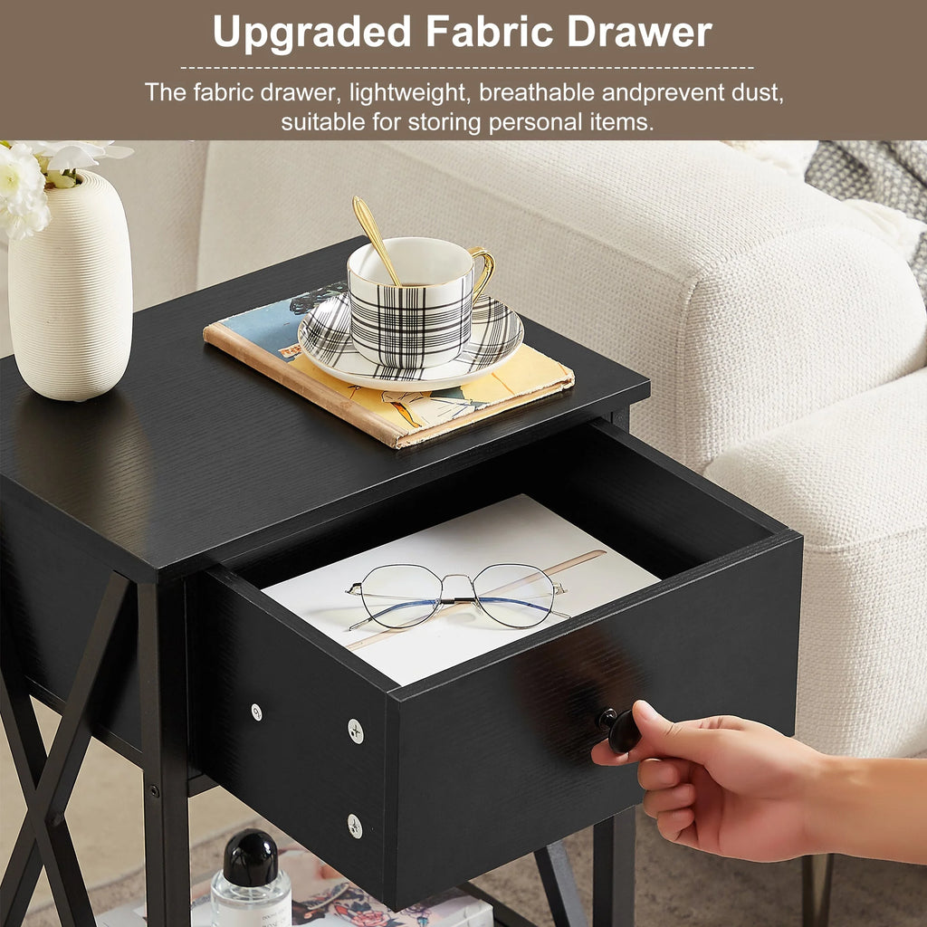 3-Piece Upholstered Bed Frame and 2 Nightstand C178524