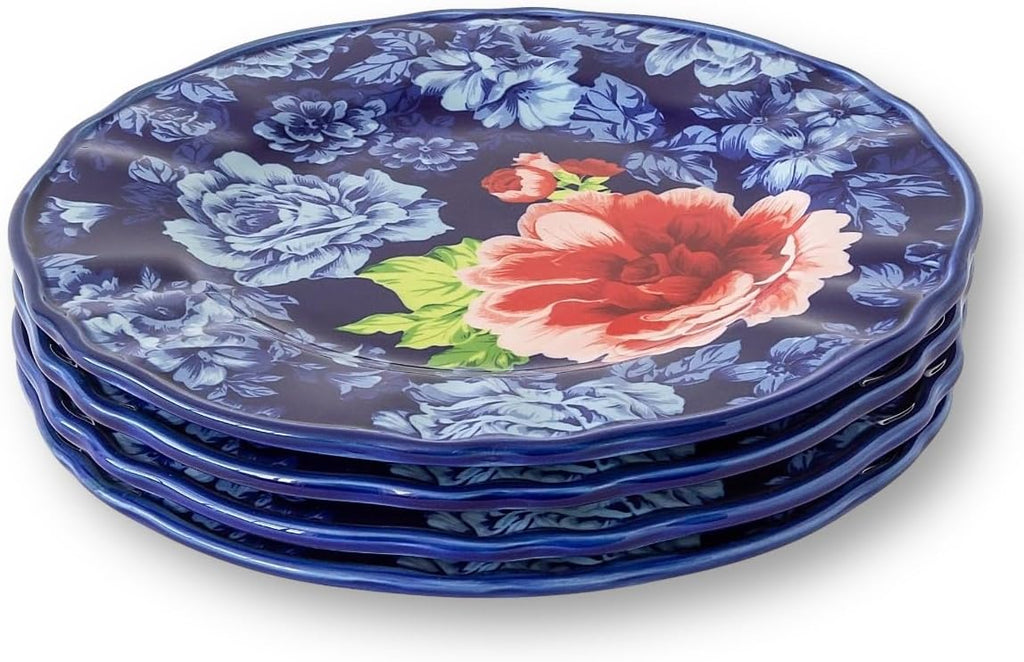 12-Piece Blue Floral Dinnerware Set N89731