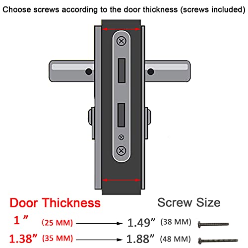 Brushed Polished Brass Lever Handle Set for Screen & Storm Doors K70149