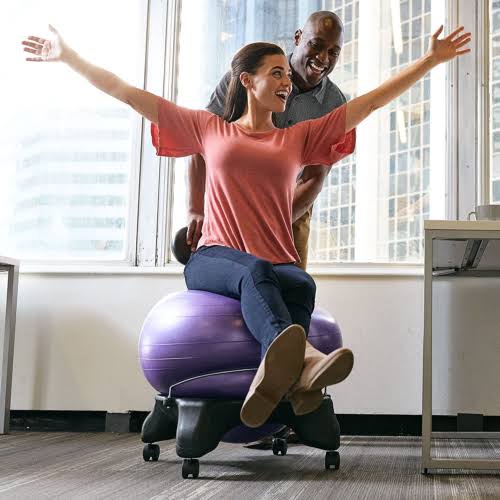 Blue Ergonomic Balance Ball Chair I905