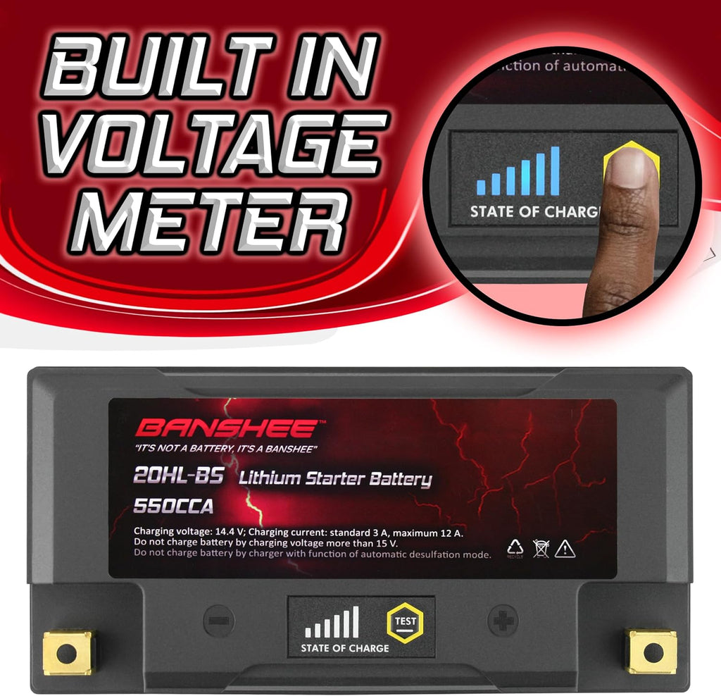 Lithium Motorcycle Powersport Battery YTX20L-BS 12.8V 18AH 550 CCA with BMS A5417