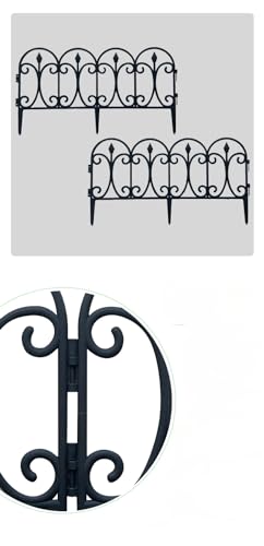 Black Plastic Garden Fence 13 inch High 10 Pack E811