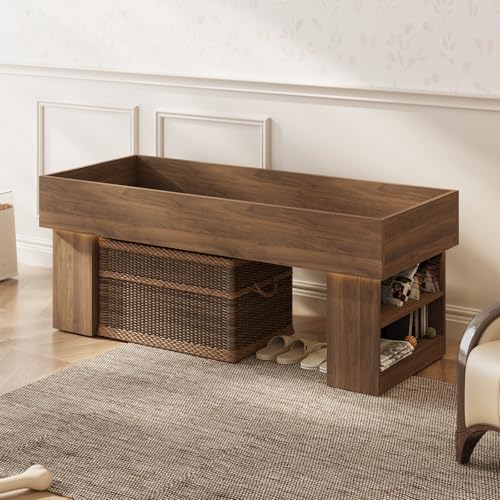 Walnut Wooden Pet Bed with 2 Cushions and Led Light H9058