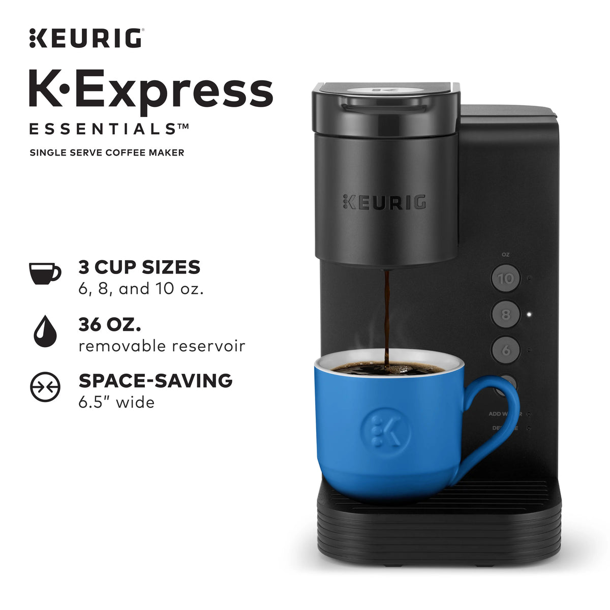 Black Single Serve K-Cup Pod Coffee Maker F2675