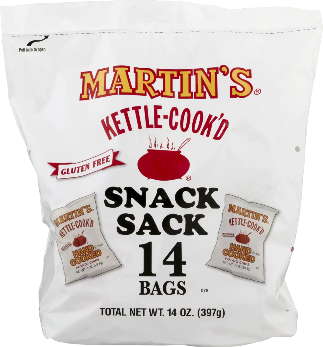 14 Count Kettle-Cook'd Potato Chip Snack Sack M883082