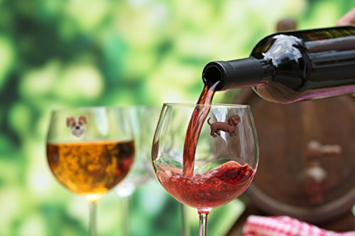 Set of 6 Dog Wine Charms for Stemless Glasses O117