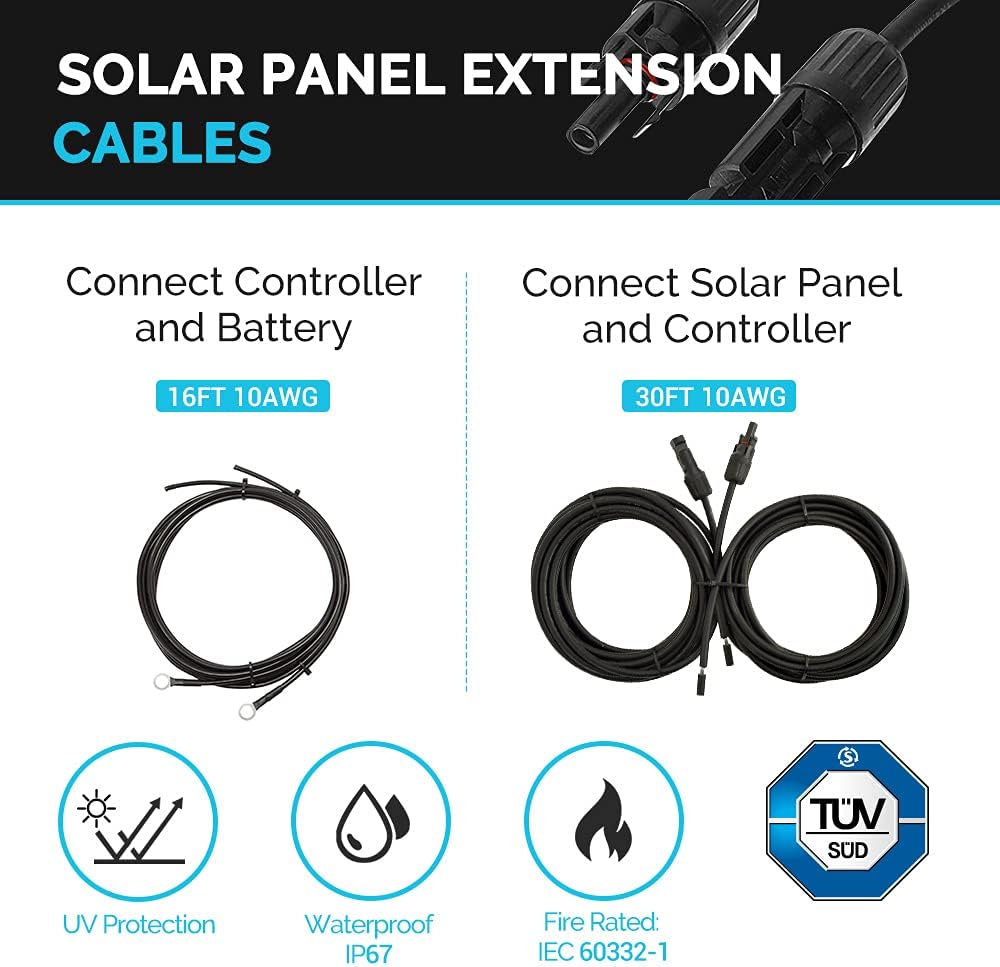 400 Watts 12 Volts Monocrystalline Solar Kit with Charge Controller L72822
