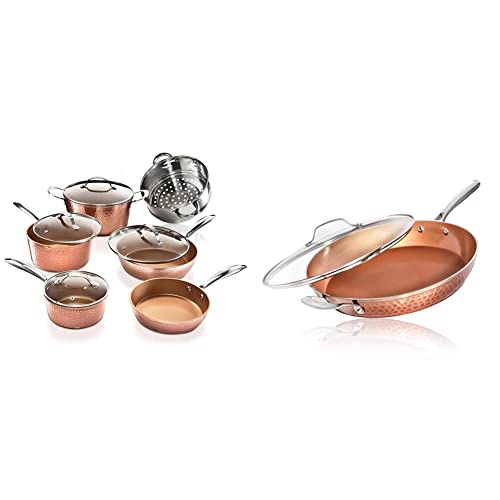 Hammered Pots, Pans and Frying Pan Set K4816