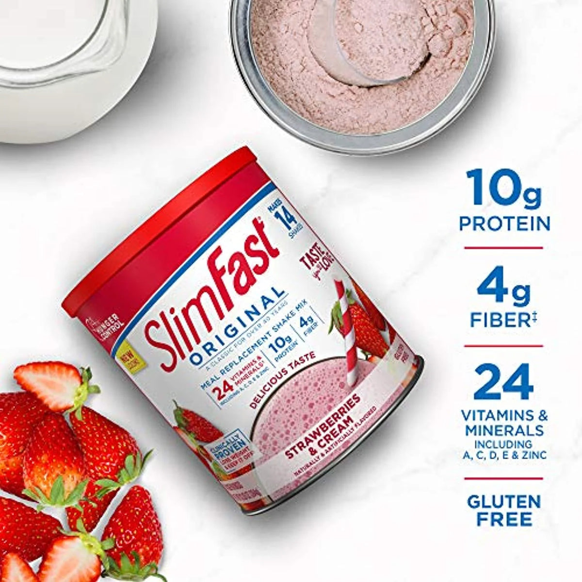 Original Strawberries & Cream Meal Replacement Powder, 14 Servings G47556