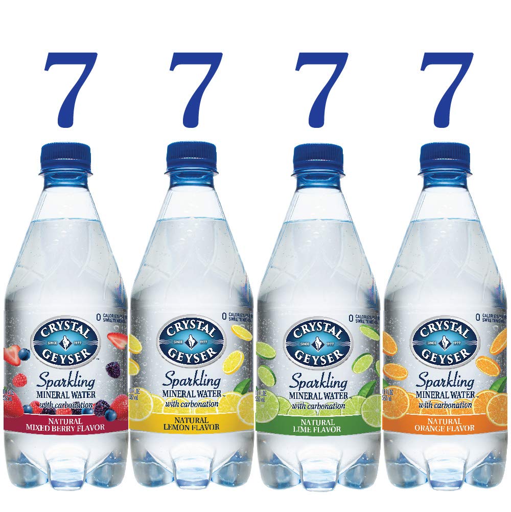 28ct Variety Pack 4 Flavors 18oz. Bottles Mineral Water U4236