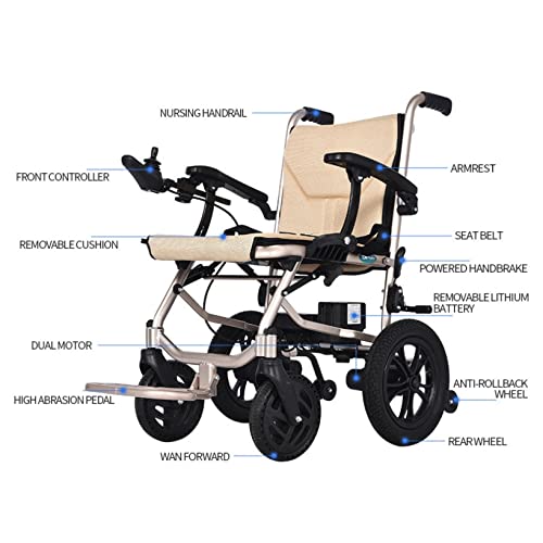 Lightweight Electric Power Wheelchair 380W Motor Portable Travel Wheel Chairs R72461