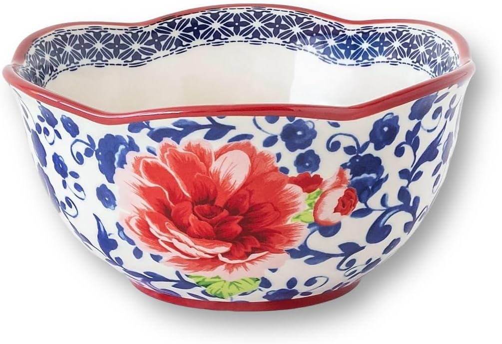 12-Piece Blue Floral Dinnerware Set N89731