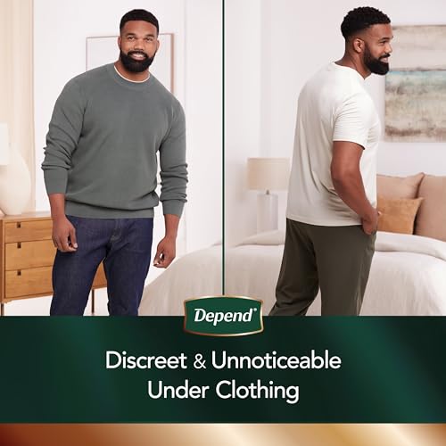 Disposable Incontinence Underwear for Men, Grey, Small/Medium, 20 Count B2324