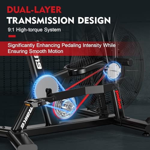 Exercise Bike with Air Resistance Bluetooth Fan Bike A517