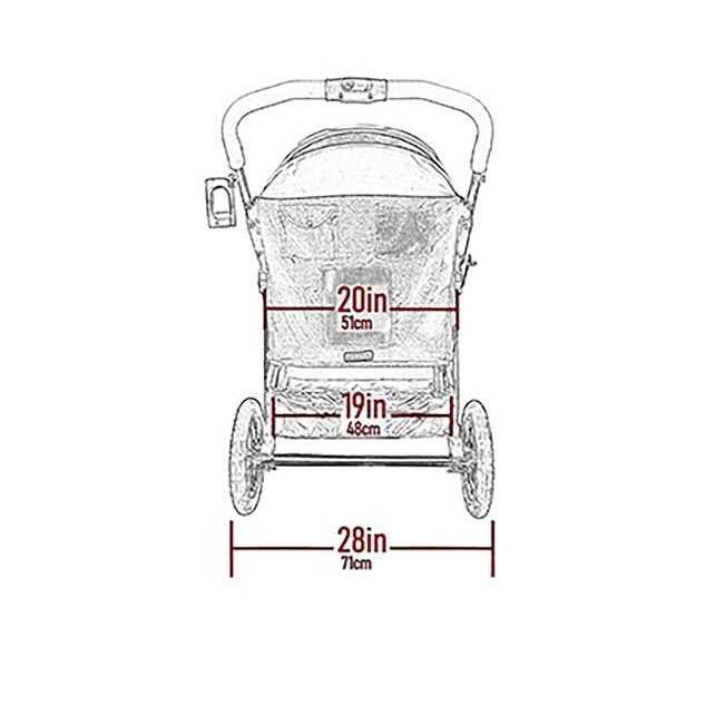 Double No-Zip Pet Stroller J541