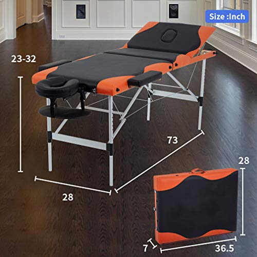 Portable 28 inch Wide Adjustable Folding Massage Table with Non-Woven Bag E18408