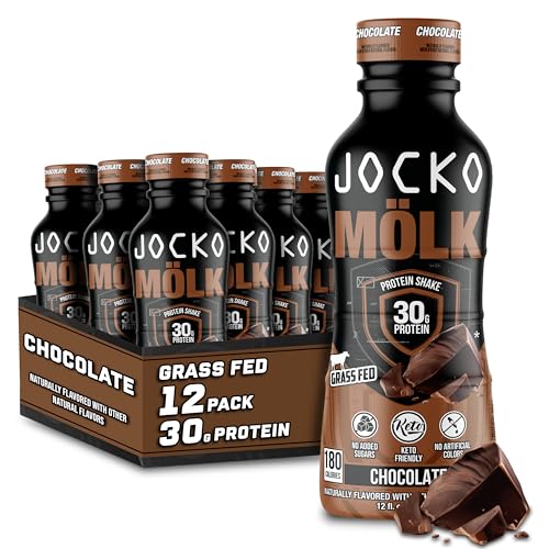 30g Grass Fed Protein Shakes Ready to Drink 12 FL Oz (Pack of 12) Chocolate V437
