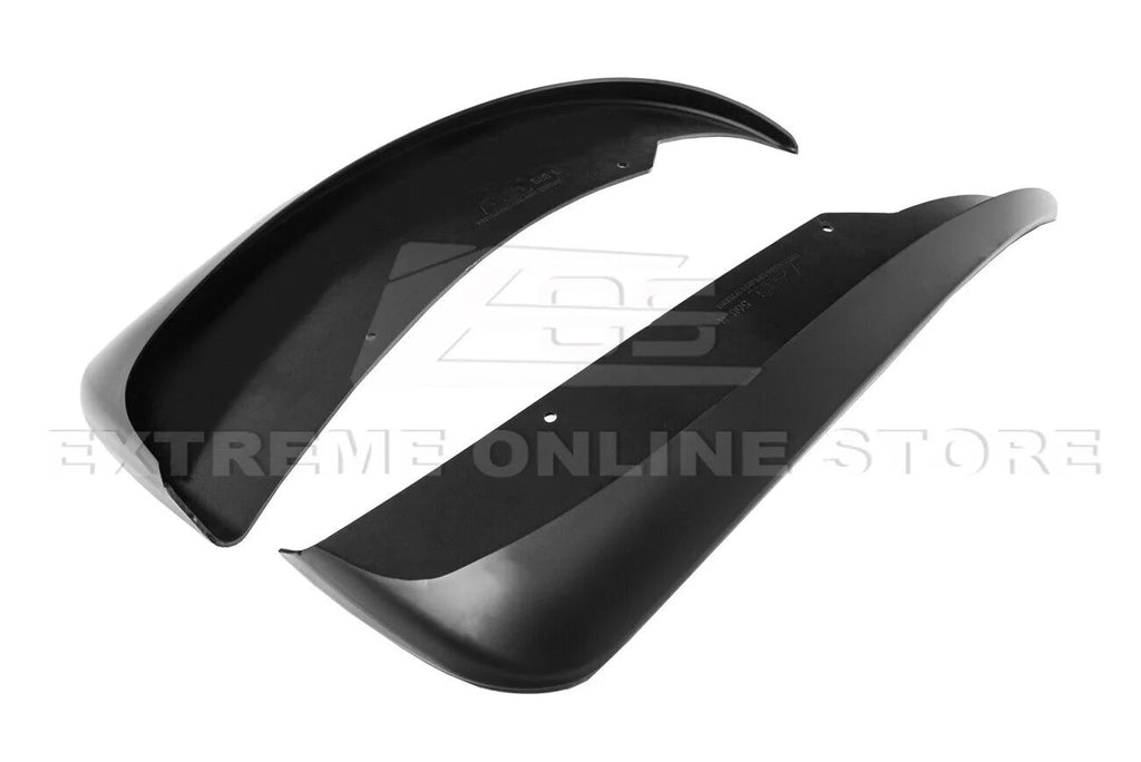 GM Factory XL Extended Style Front & Rear Side Splash Guards Mud Flap Pair ( ABS Plastic - Matte Black ) I79534