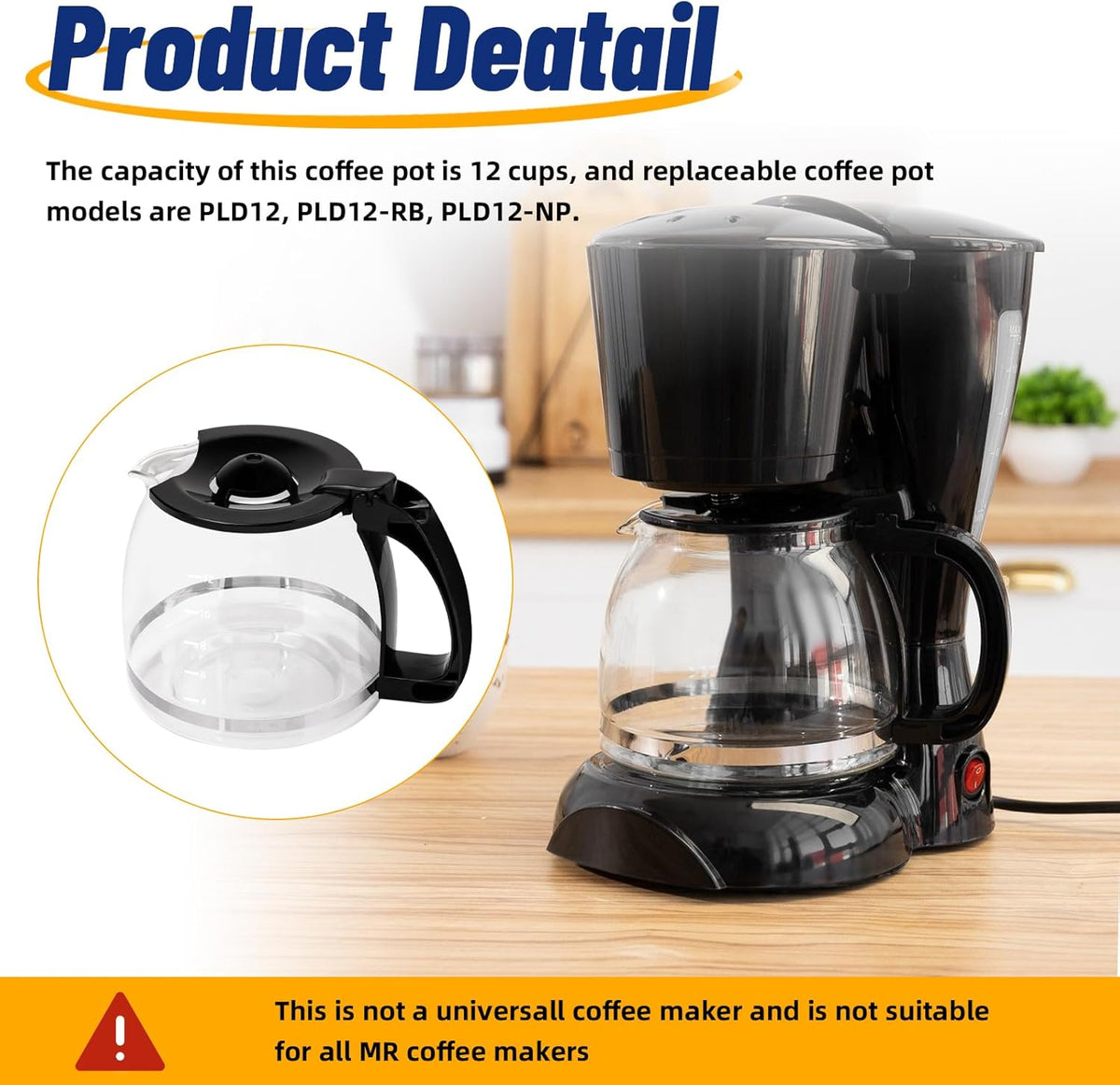 12-Cup Glass Coffee Carafe Y65688