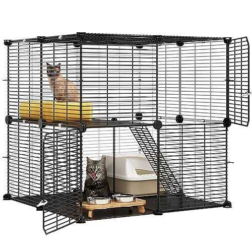 2 Tier Metal Cat Cage V12316