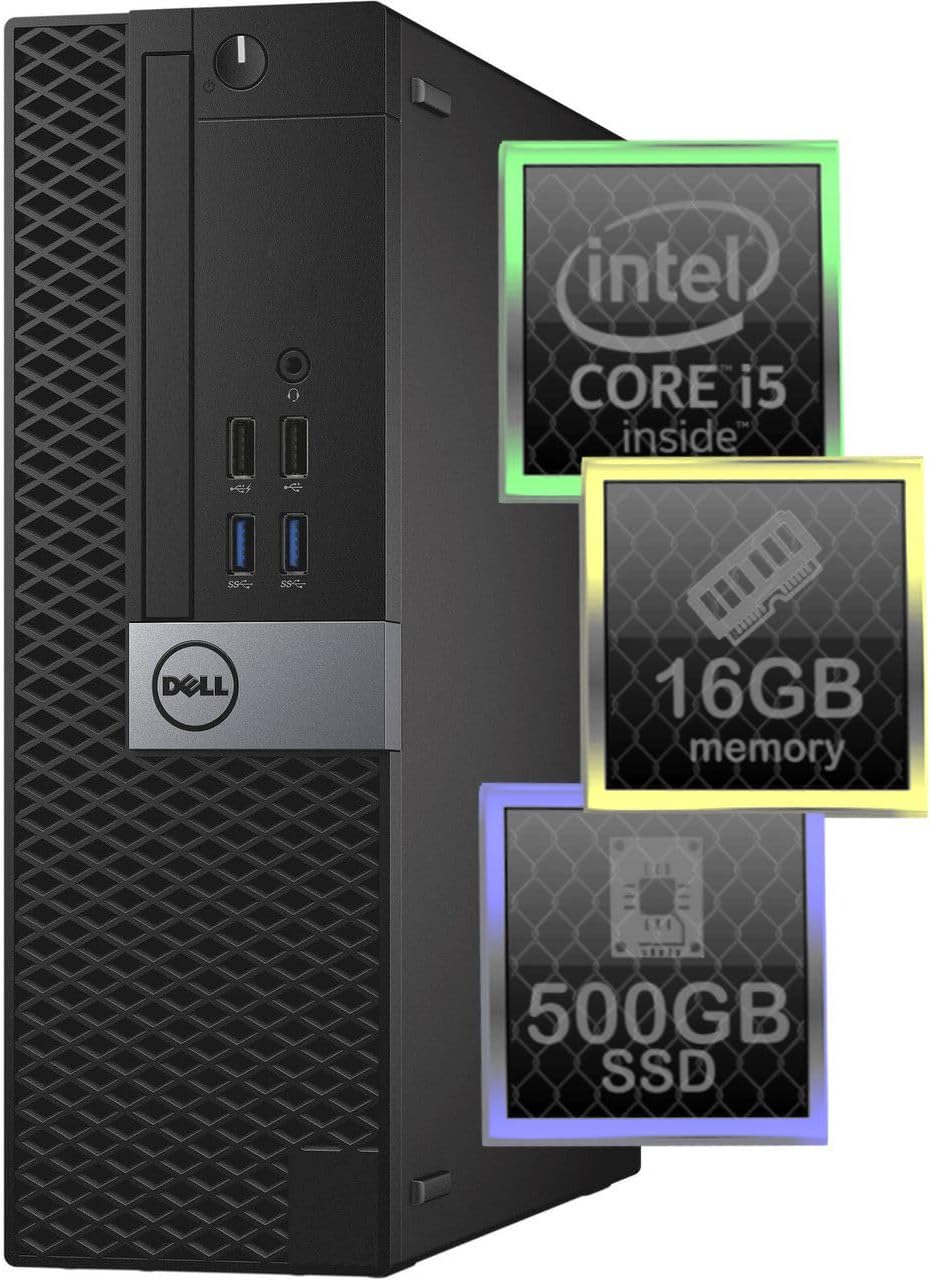 Desktop Computer Intel i5 16GB DDR3 RAM 500GB SSD Windows 10 Professional Y6521